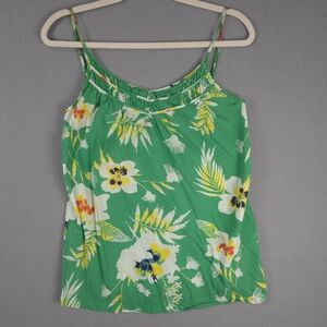 Patagonia Organic Cotton Tank Size XS Green Floral